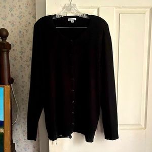 Black Croft&Borrow Button Down Sweater